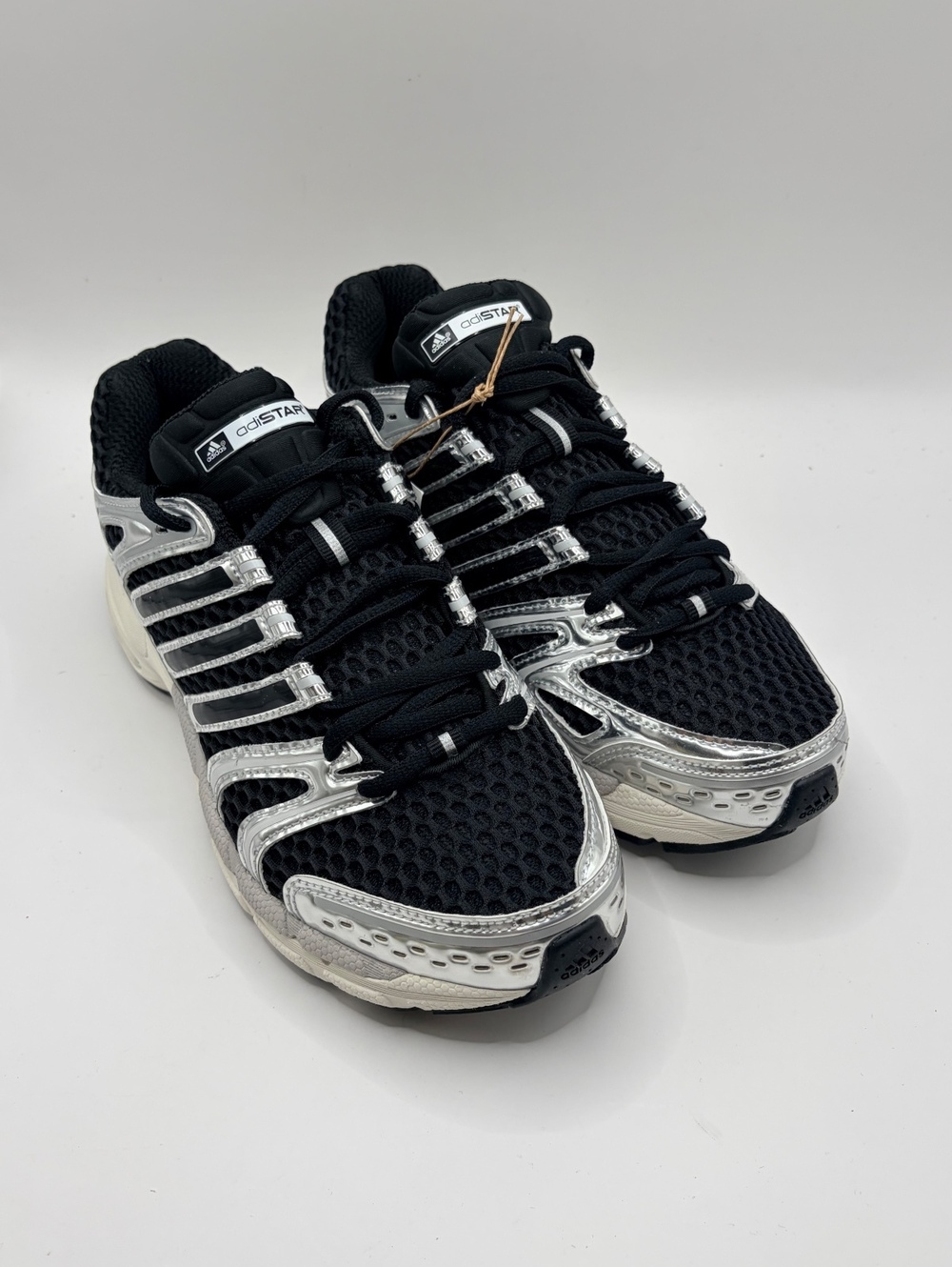 Adidas Adistar Control 5 Women's Running Shoes Size 7.5 Black Silver White - Picture 2 of 6